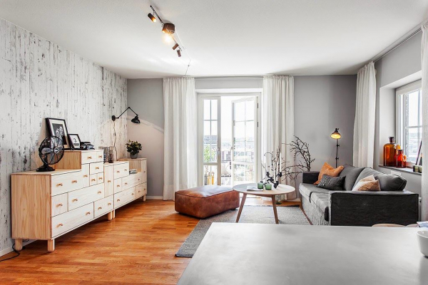 Натяжные потолки в квартиру-студию